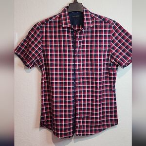 Banana Republic Red and Navy Checkered Shirt